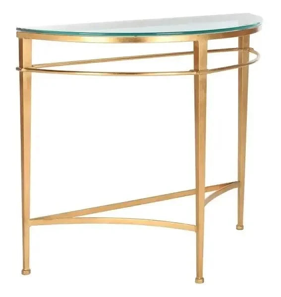 Baur Glass Console Table in Antique Gold - The Mayfair Hall