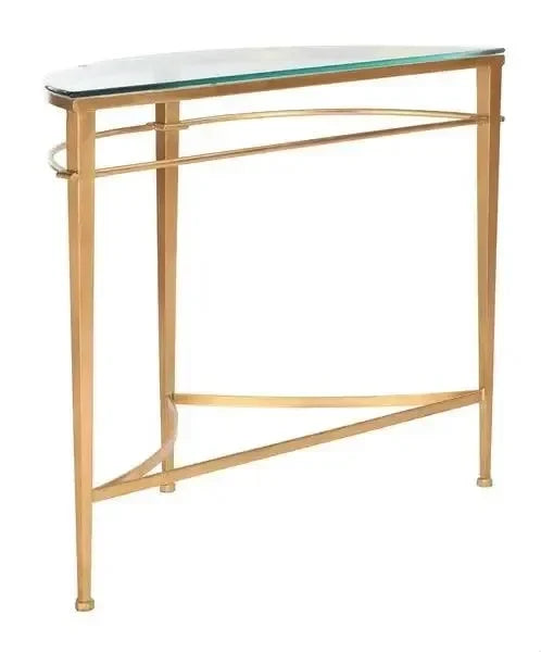 Baur Glass Console Table in Antique Gold - The Mayfair Hall