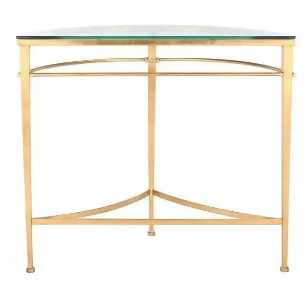 Baur Glass Console Table in Antique Gold - The Mayfair Hall