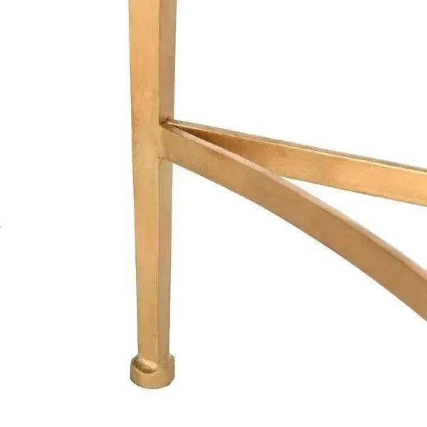 Baur Glass Console Table in Antique Gold - The Mayfair Hall