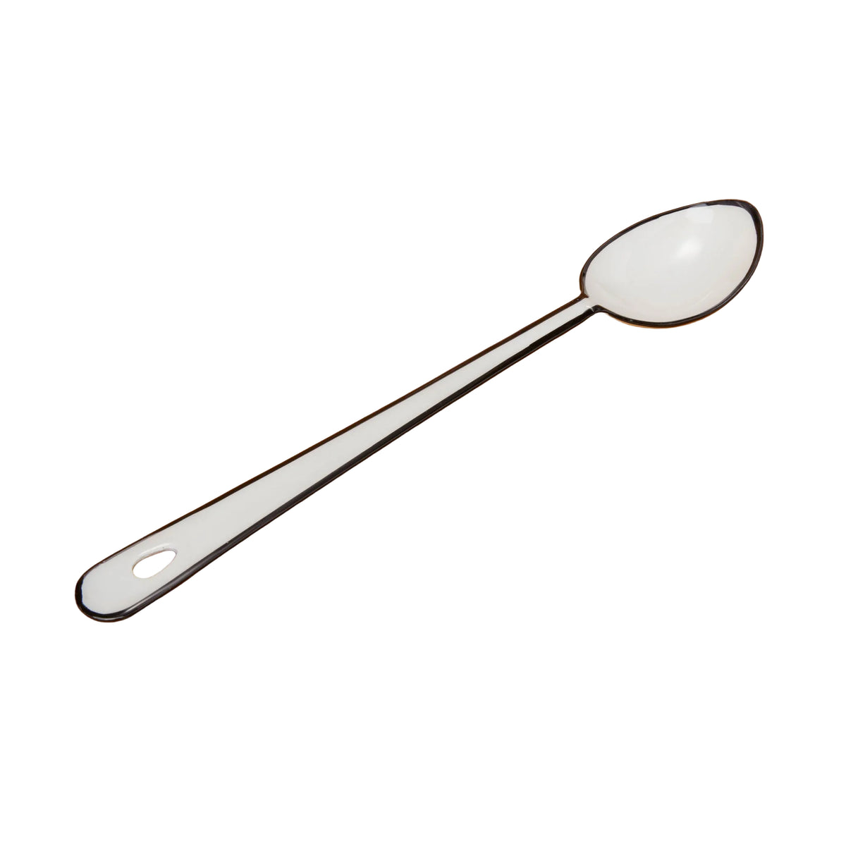Harlow White Enamel Stainless Steel Mixing Spoon