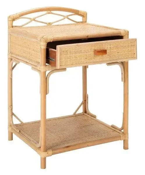 Bea Rattan Nightstand in Natural - The Mayfair Hall