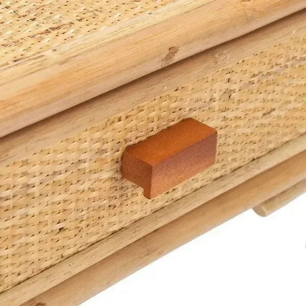 Bea Rattan Nightstand in Natural - The Mayfair Hall