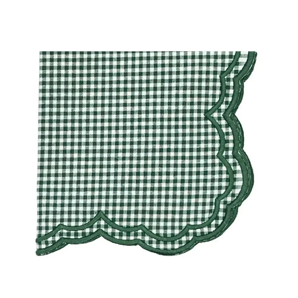 Bettina Napkin-Dark Green Gingham (Set of 4) - The Mayfair Hall