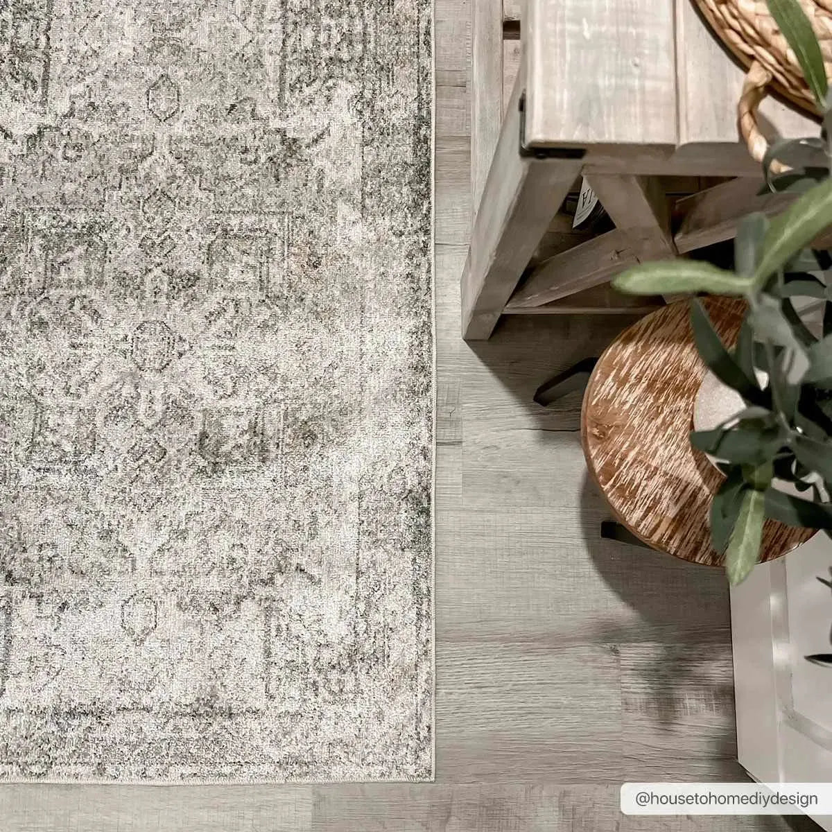 Olive Hera Washable Area Rug - The Mayfair Hall