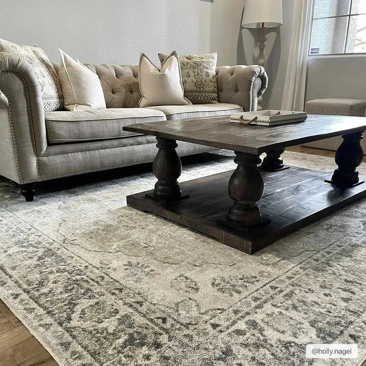 Rudo Blue Washable Area Rug - The Mayfair Hall