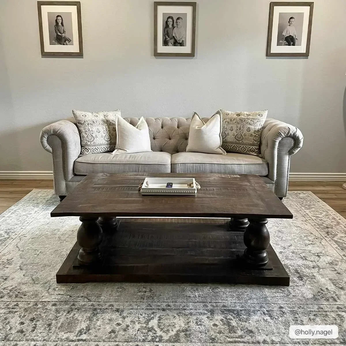 Rudo Blue Washable Area Rug - The Mayfair Hall