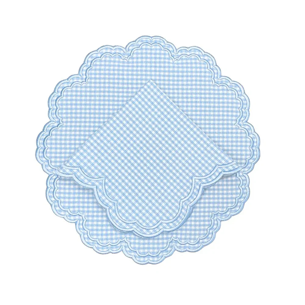 Bettina Napkin - Blue Gingham (Set of 4) - The Mayfair Hall
