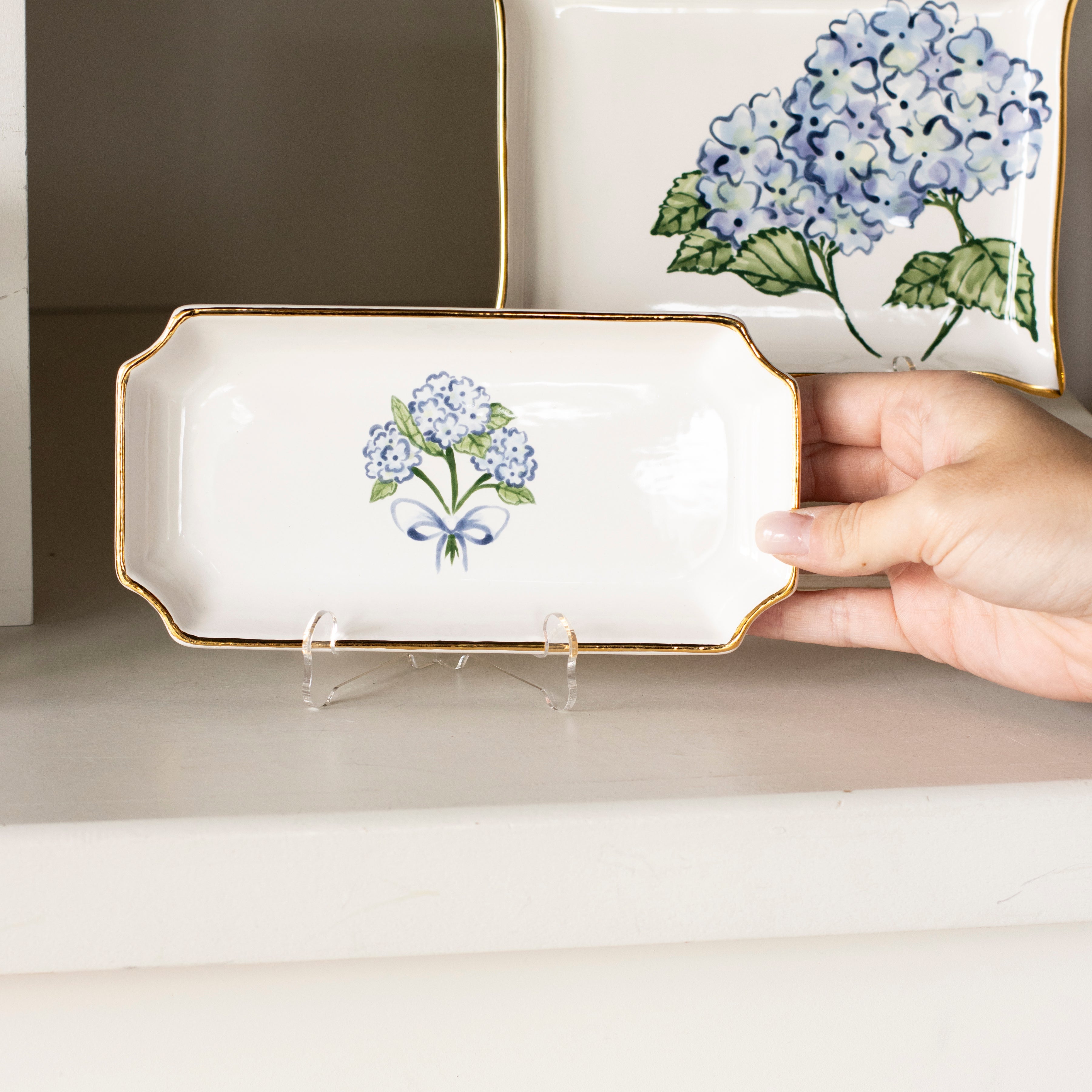 Blue Hydrangea Petite Valet Tray