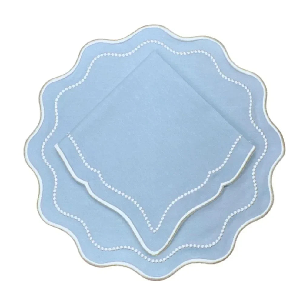 Waverly Cotton Napkin in Blue (Set of 4) - The Mayfair Hall