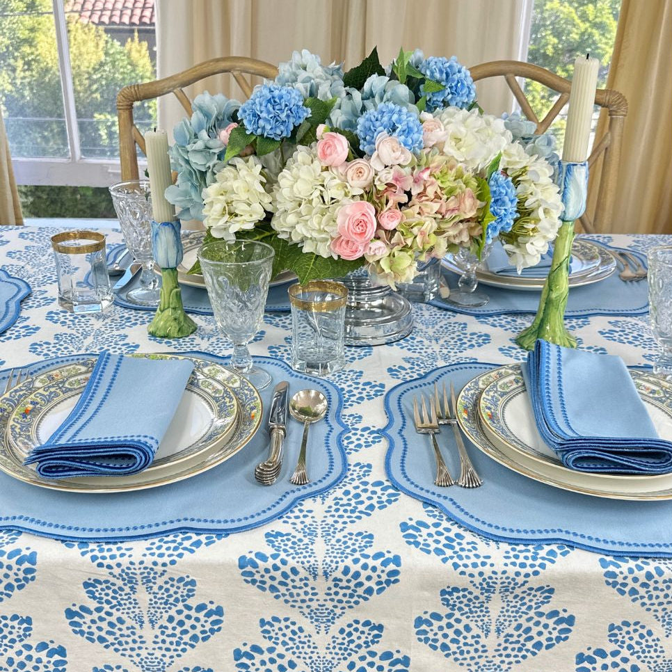 Charlotte Napkin - Blue and Blue (Set of 4)