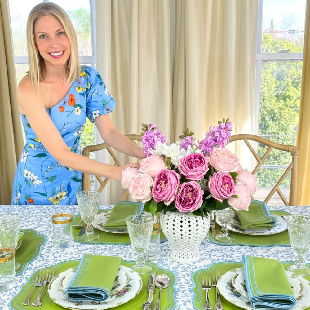 Blue Leaves - Tablecloth