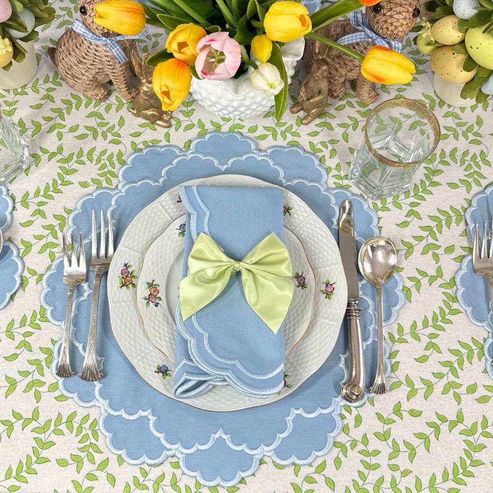 Lillian Napkin - Blue & Blue (Set of 4)
