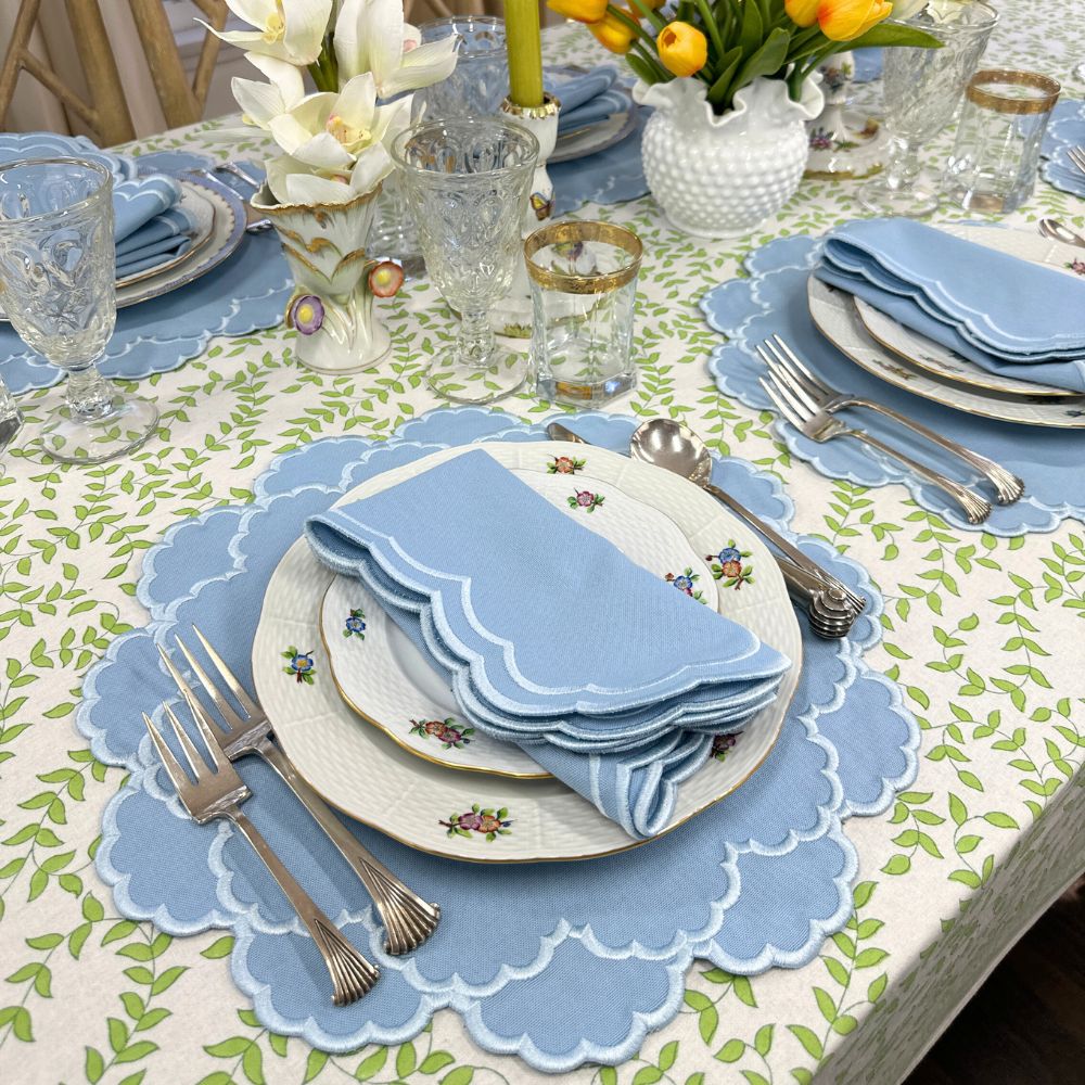 Lillian Napkin - Blue & Blue (Set of 4)