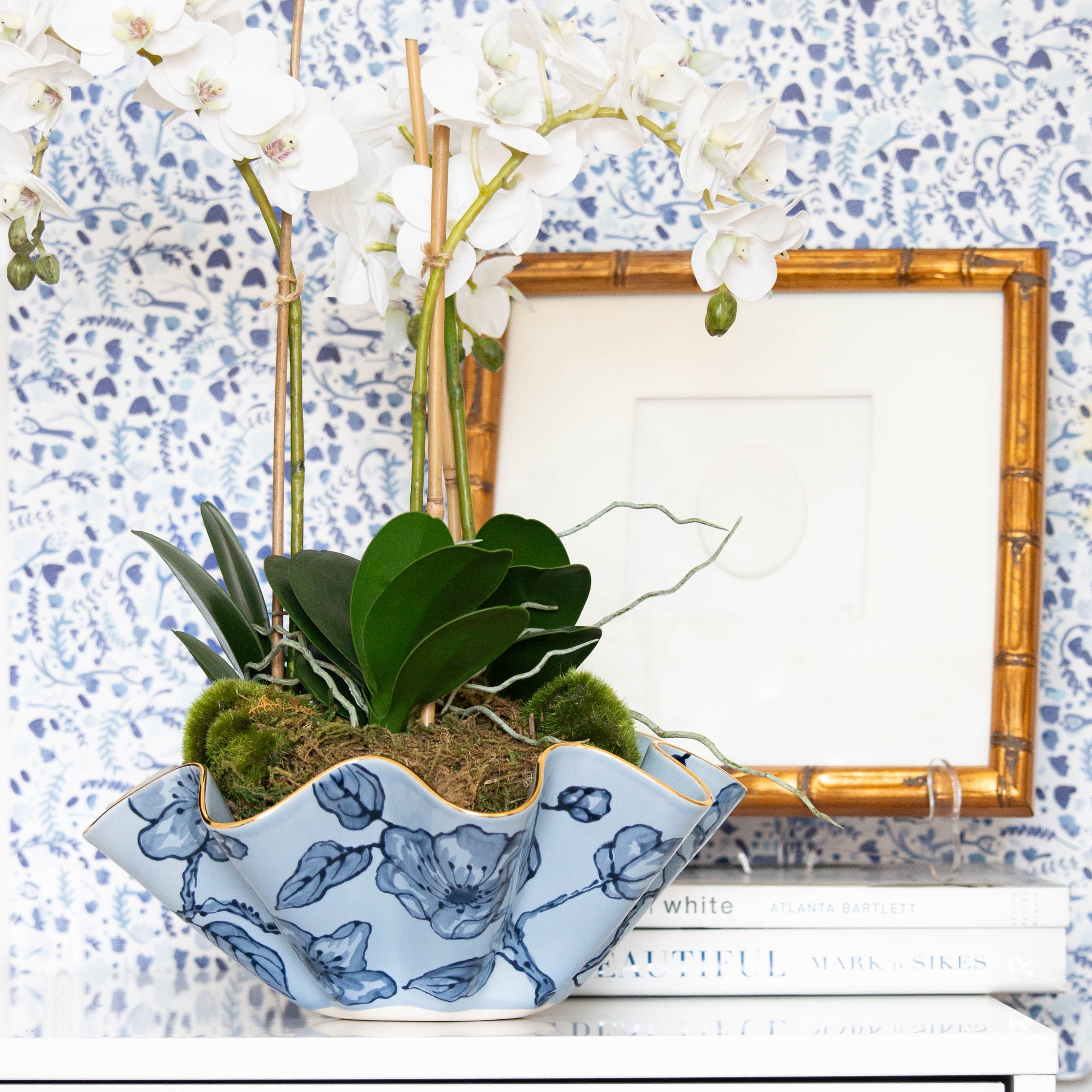 Desirie Blue Blossom Chinoiserie Wavy Bowls