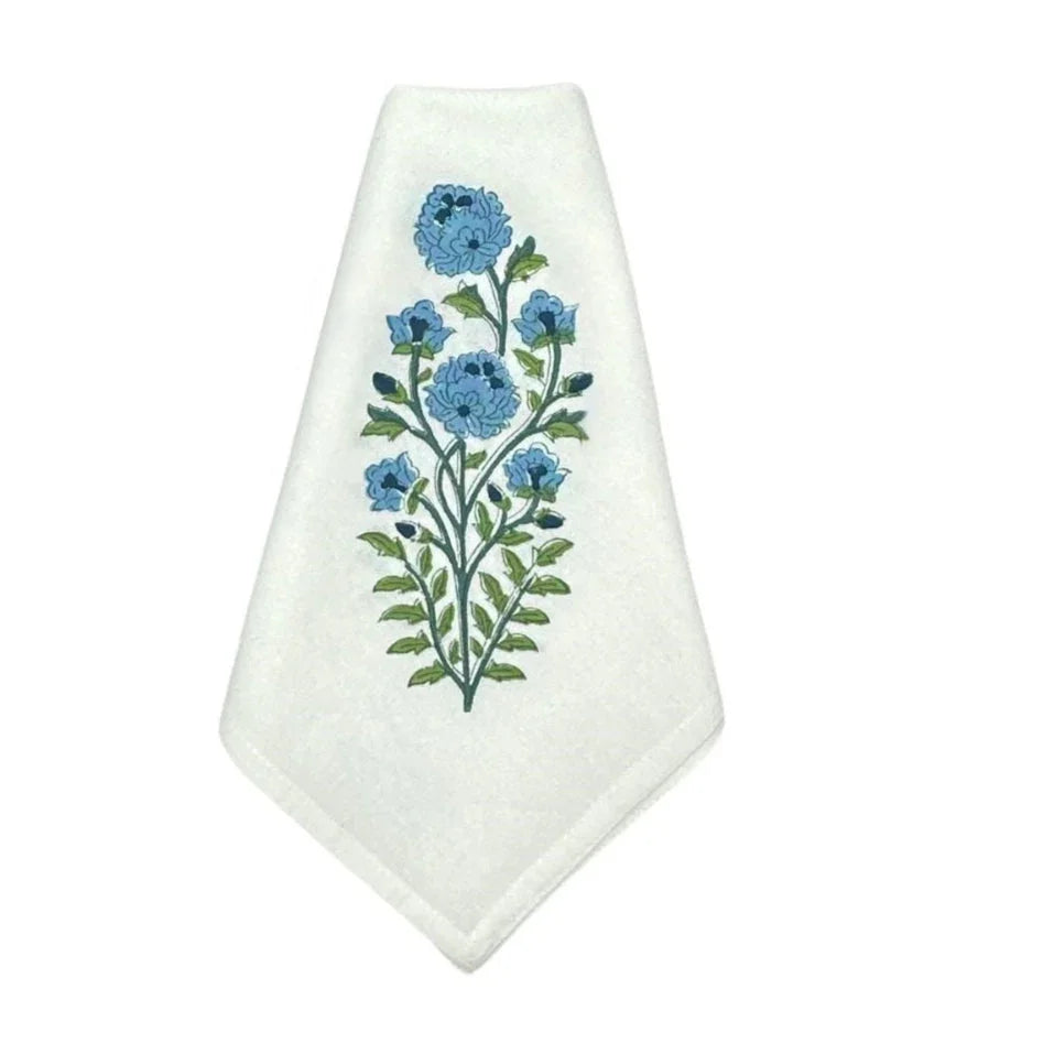 Blue Flower - Motif Napkin (Set of 4) - The Mayfair Hall