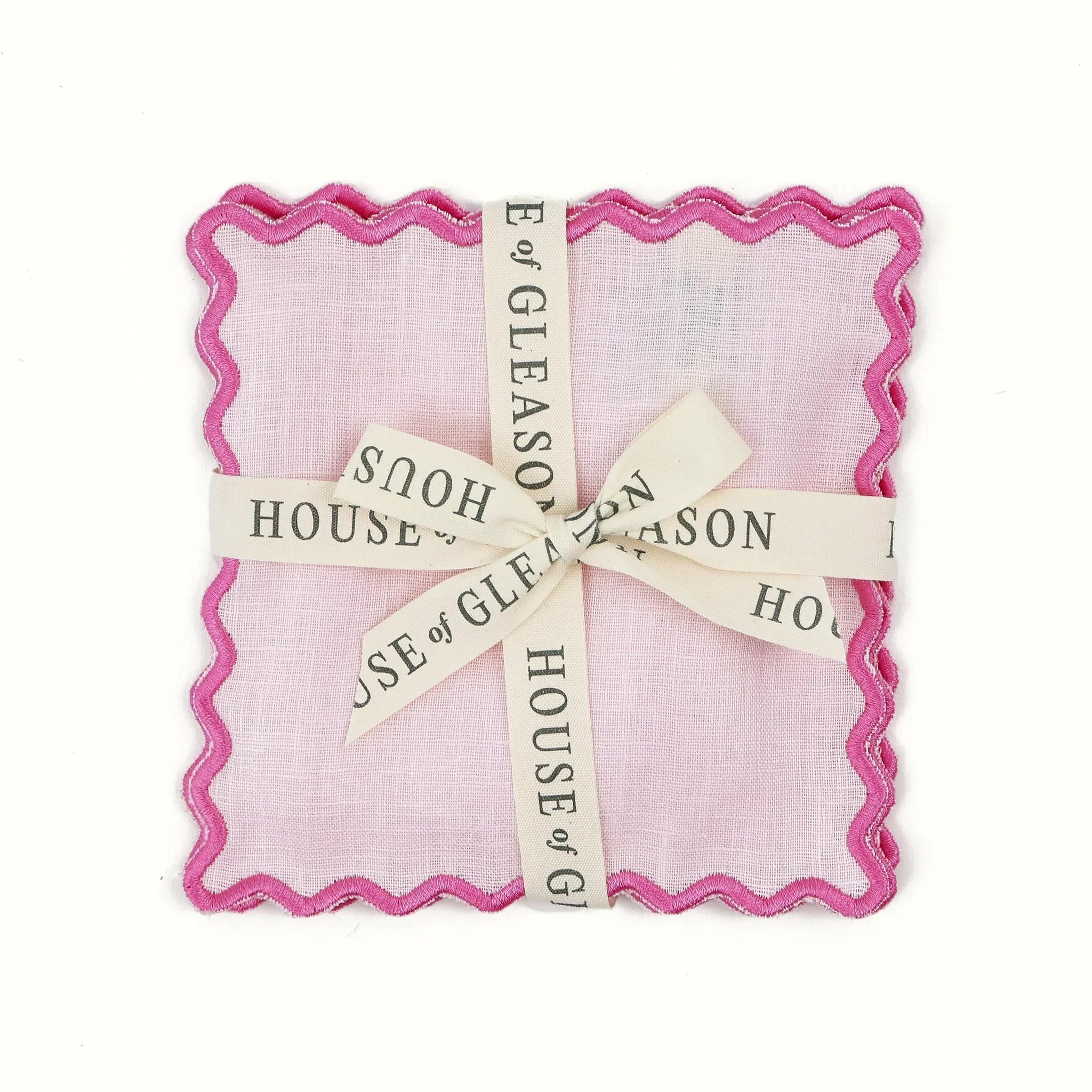 The Vivienne Square Cocktail Napkins -Blush - The Mayfair Hall