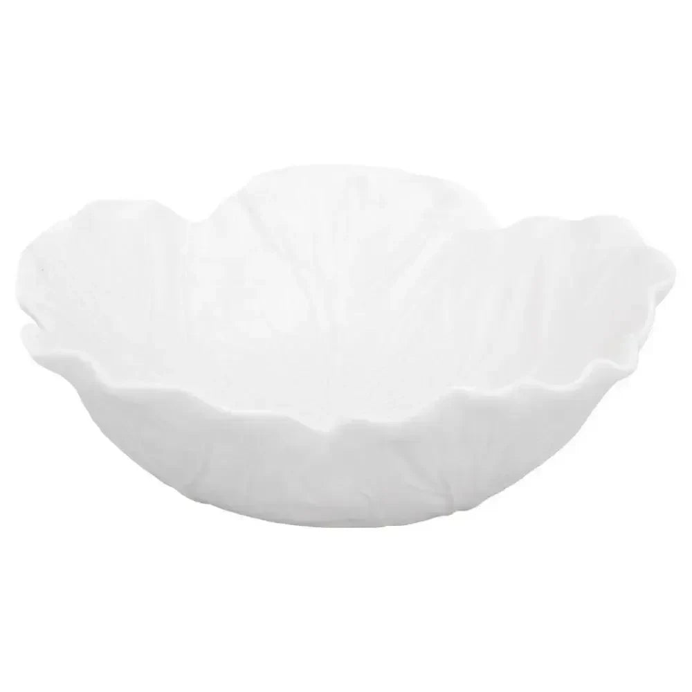 Cabbage Earthenware Salad Bowl in Beige (Set of 2) - The Mayfair Hall