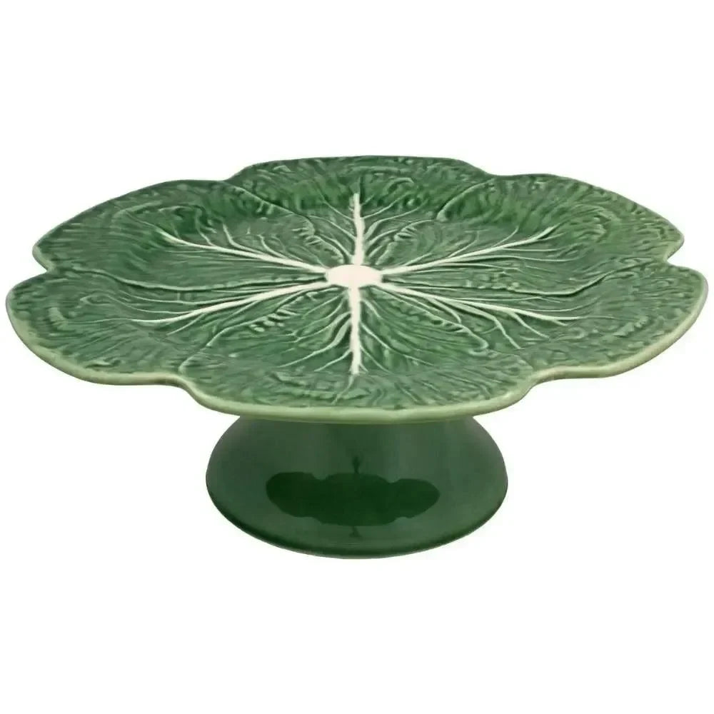 Cabbage Earthenware Cake Stand in Green - The Mayfair Hall