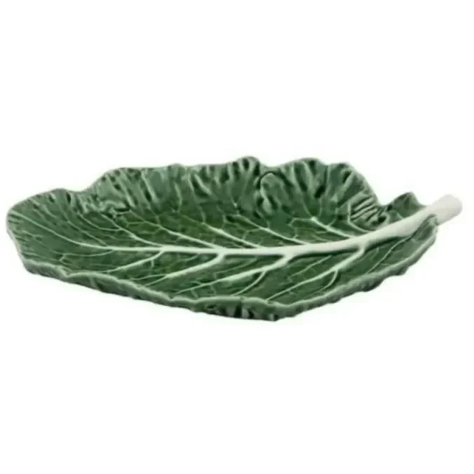 Cabbage Leaf Earthenware Plate in Green (Set of 2) - The Mayfair Hall