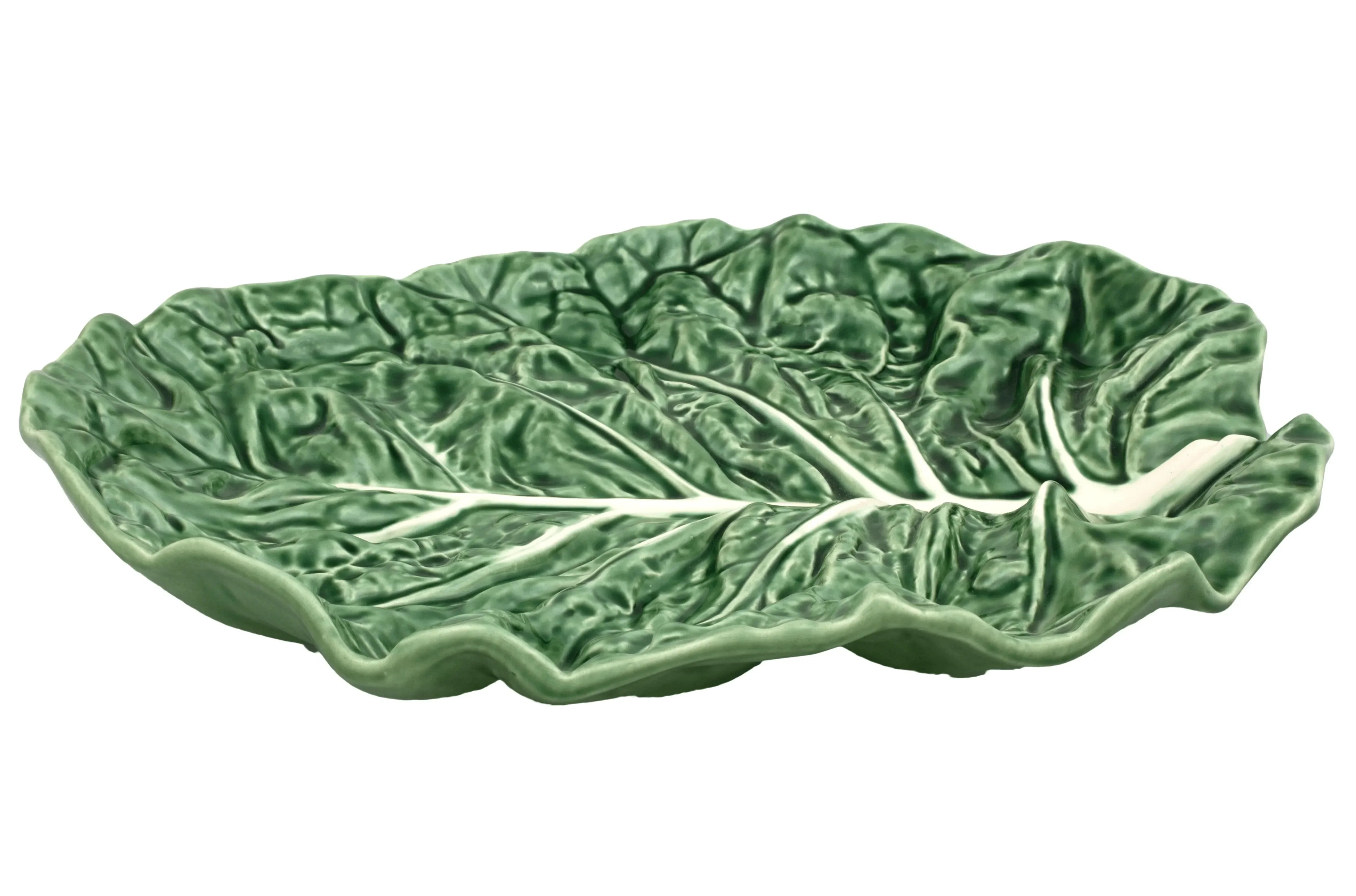 Cabbage Earthenware Fruit Bowl in Green - The Mayfair Hall
