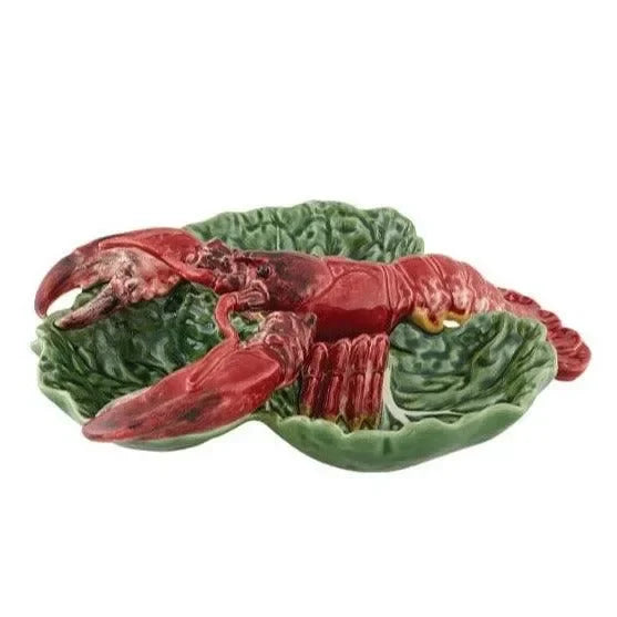 Cabbage Earthenware Large Appetizer Plate with Lobster element - The Mayfair Hall
