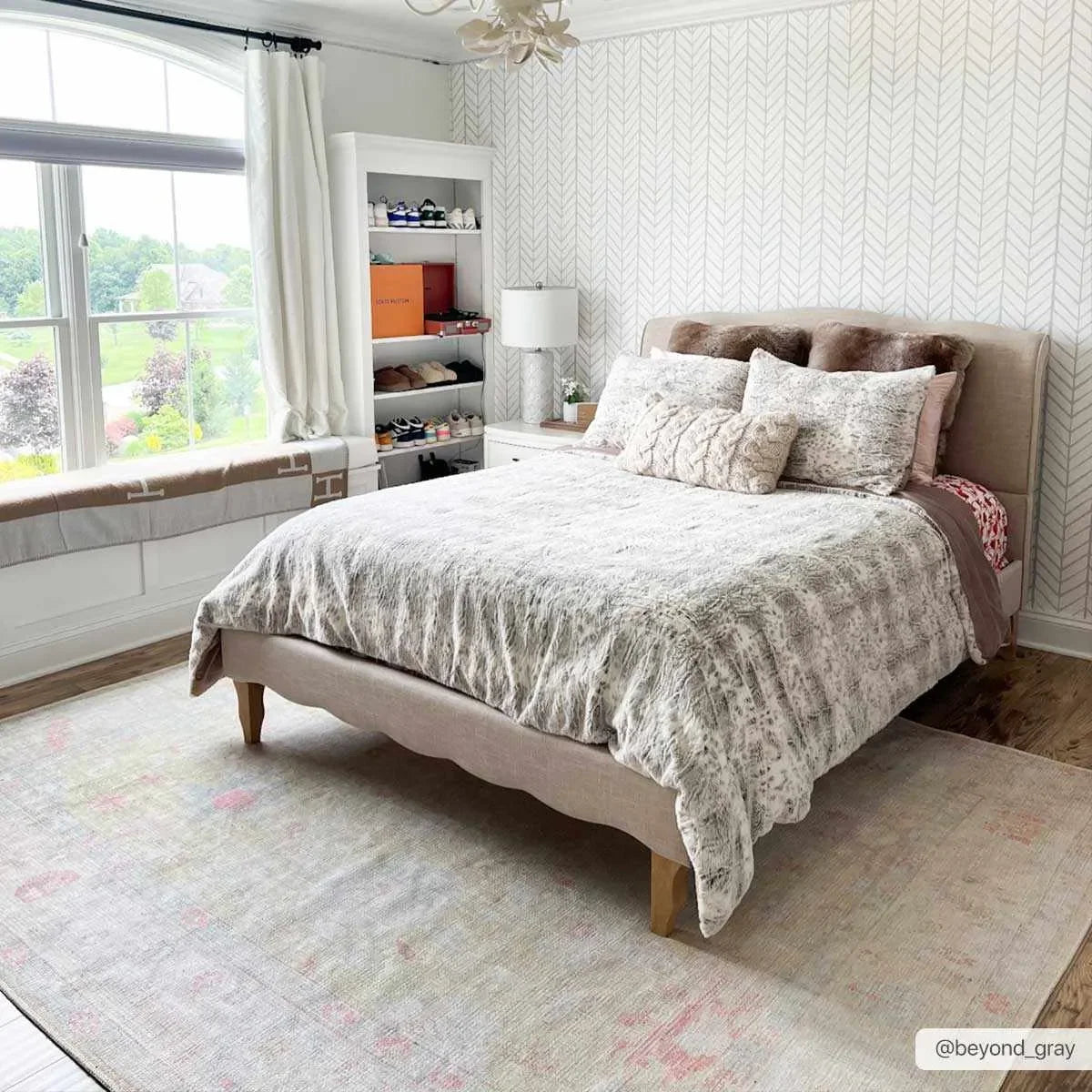 Bozkurt Distressed Washable Rug - The Mayfair Hall