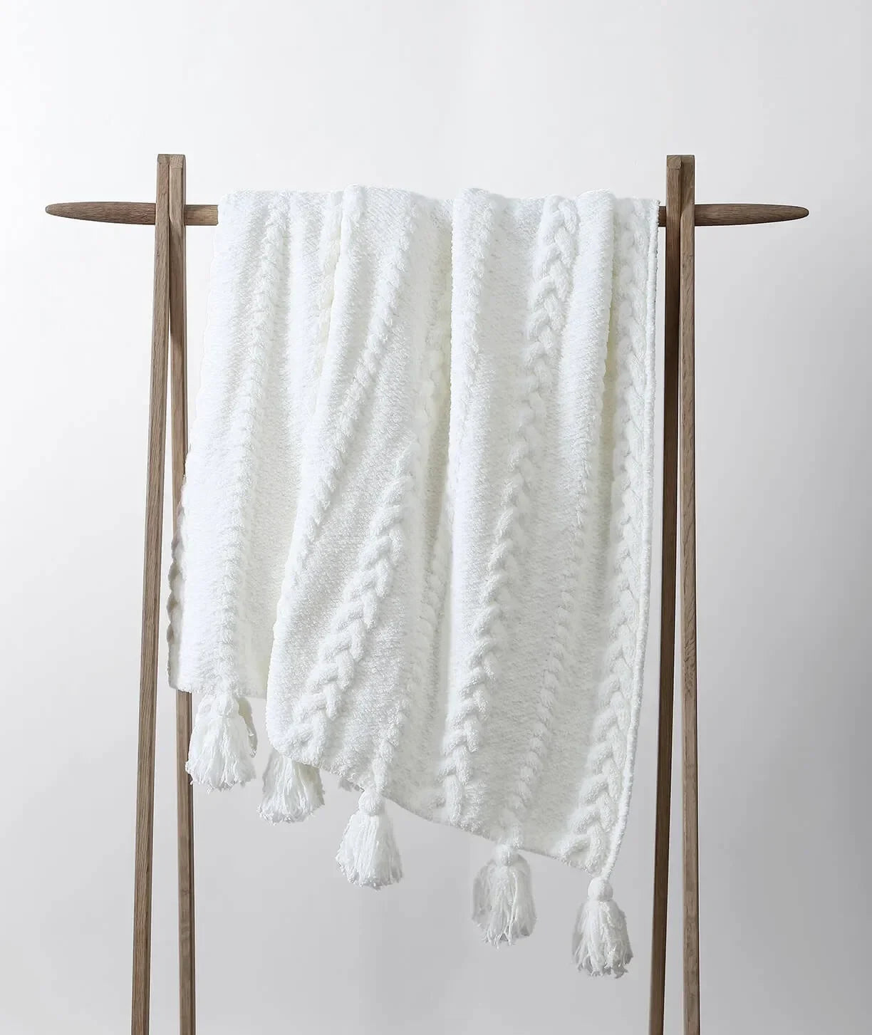 Braided Pom Pom Throw - The Mayfair Hall