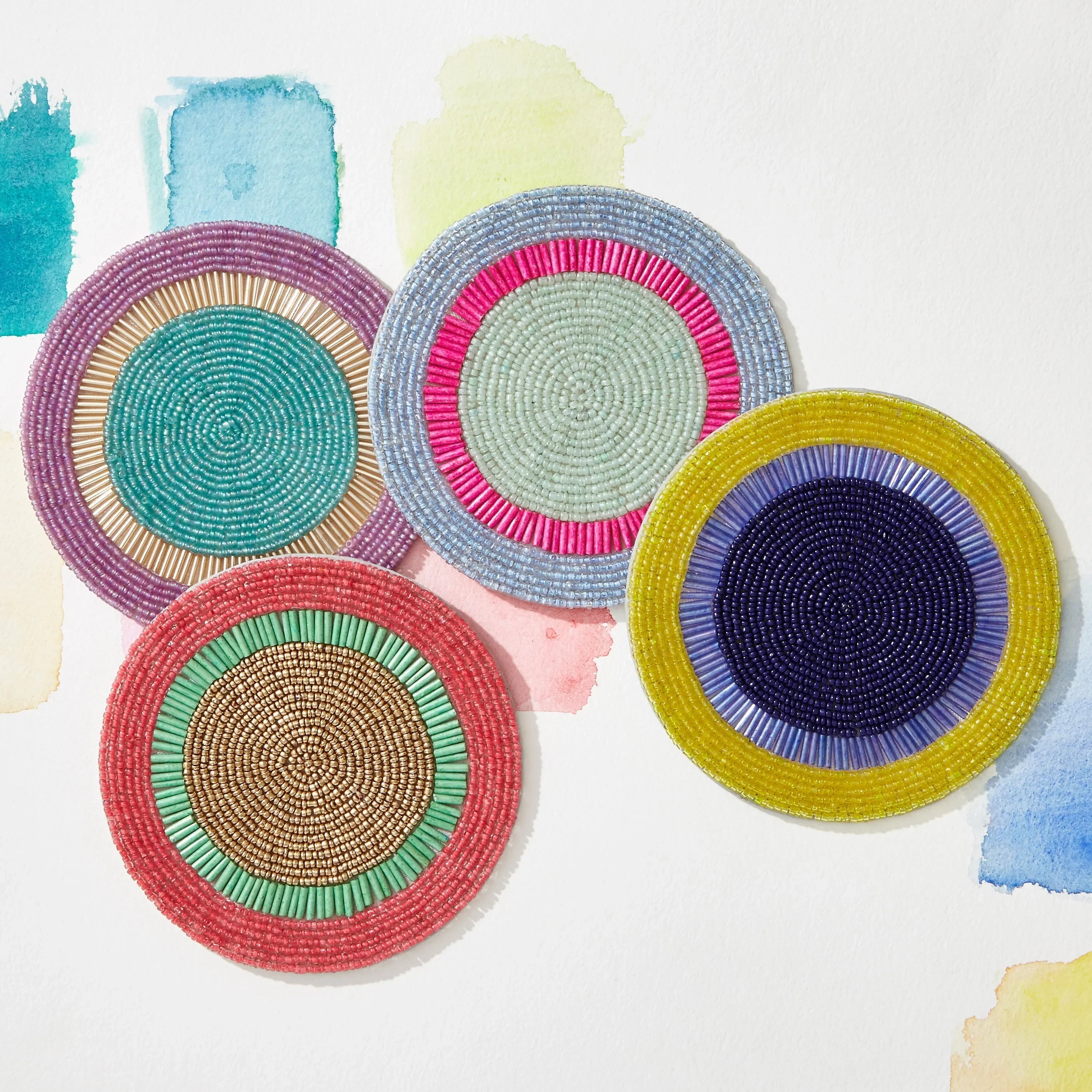 Bright stripe coasters - The Mayfair Hall