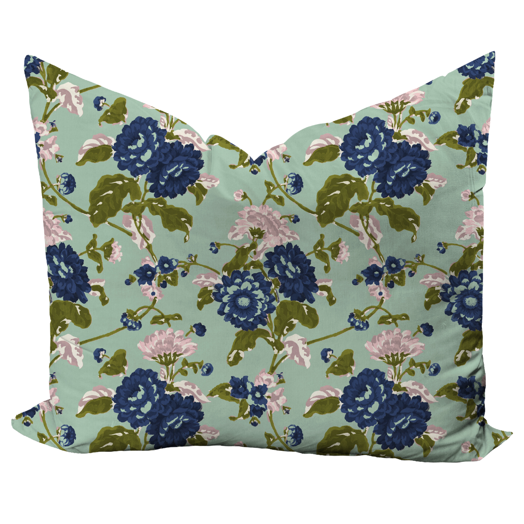 Britain Pillow Cover in Seafoam