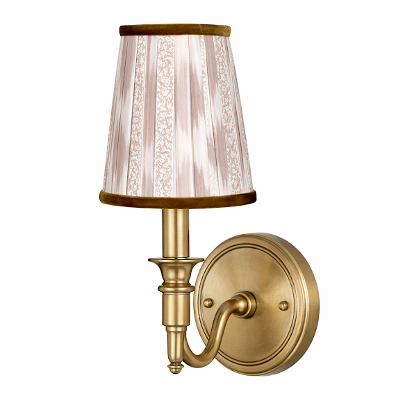 Brown Velvet Ikat Sconce Shade