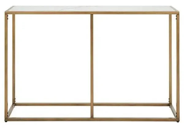 Brynna Metal Console Table in Bronze - The Mayfair Hall