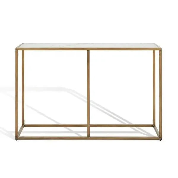 Brynna Metal Console Table in Bronze - The Mayfair Hall