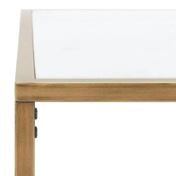 Brynna Marble Coffee Table in Bronze - The Mayfair Hall