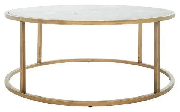 Brynna Marble Coffee Table in Bronze - The Mayfair Hall