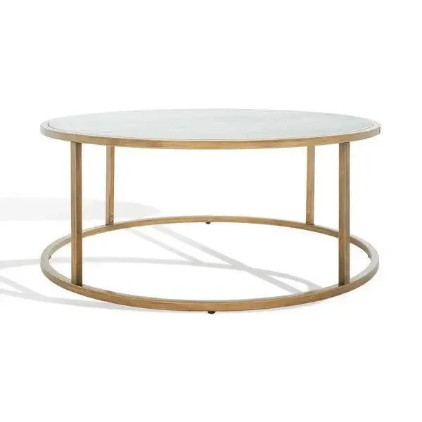Brynna Marble Coffee Table in Bronze - The Mayfair Hall