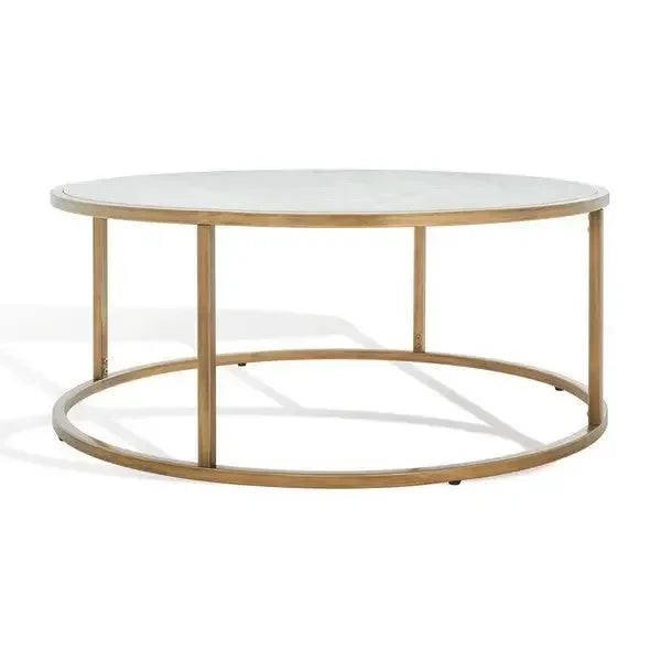 Brynna Marble Coffee Table in Bronze - The Mayfair Hall