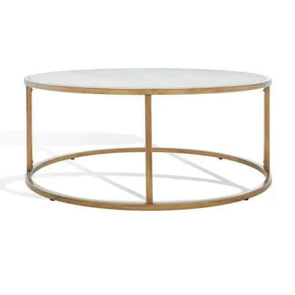 Brynna Marble Coffee Table in Bronze - The Mayfair Hall