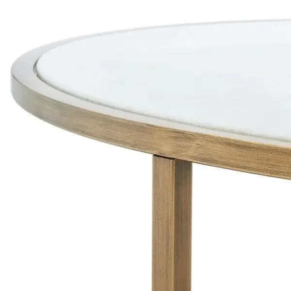 Brynna Marble Coffee Table in Bronze - The Mayfair Hall