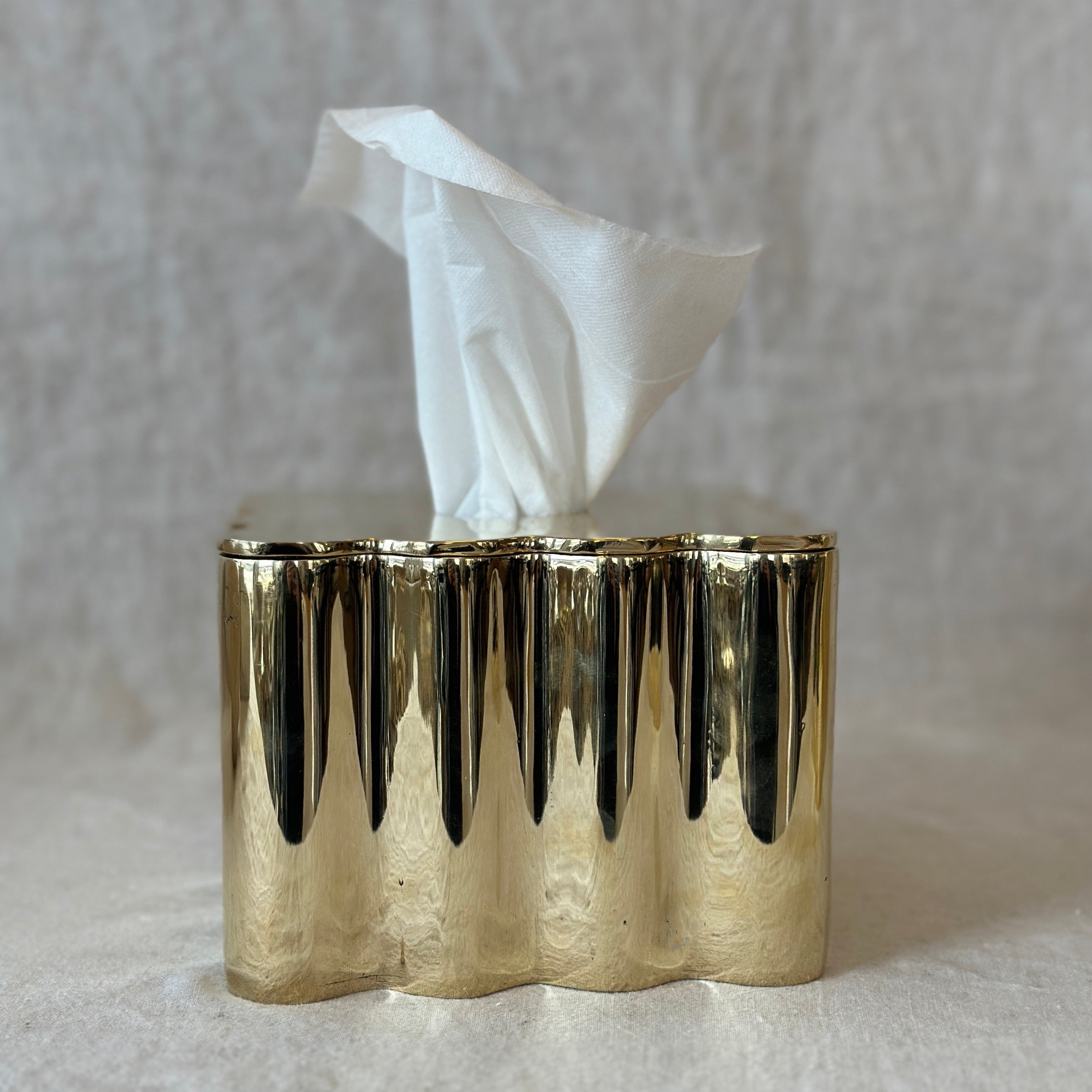 Brass Box Box Tissue Holder