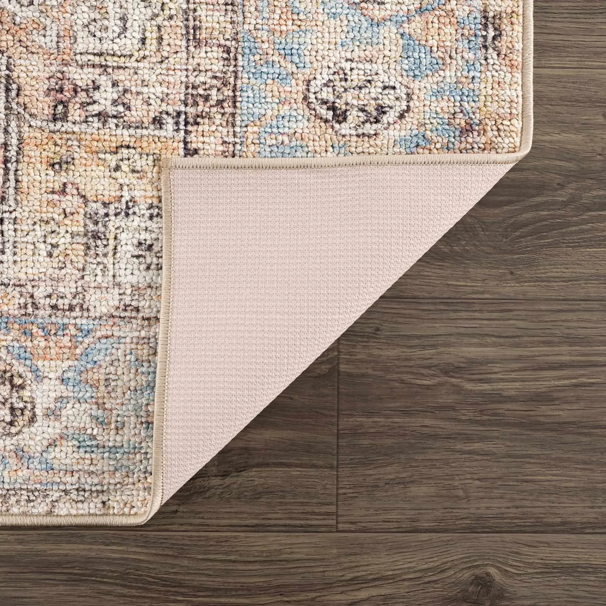 Beck Peach Washable Area Rug - The Mayfair Hall