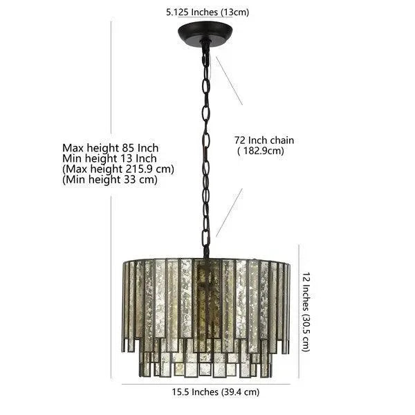 Gresher Glass Chandelier in Oil Rubbed Bronze - The Mayfair Hall
