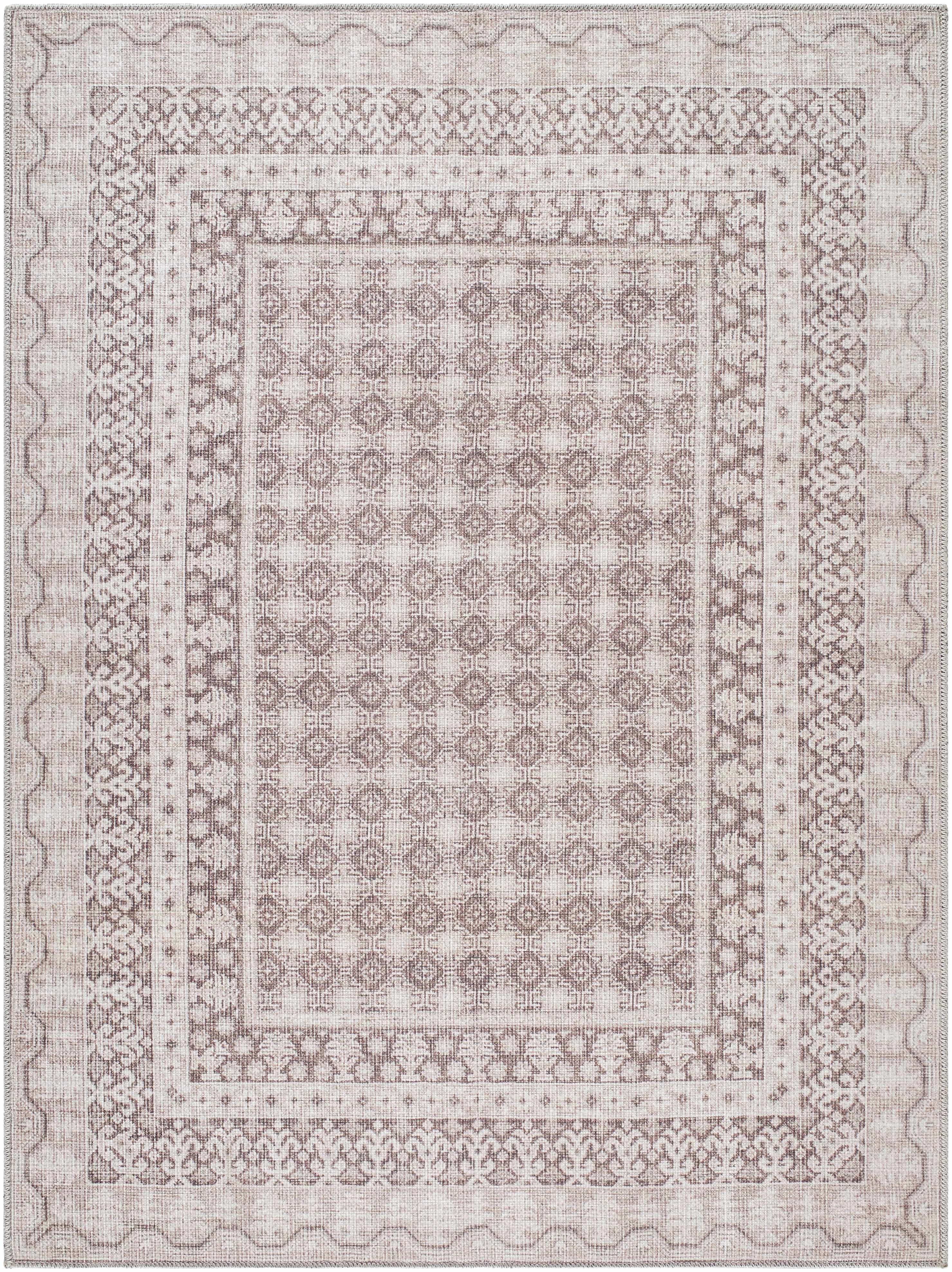 Rainier Light Brown Washable Rug | Our PNW Home X Livabliss