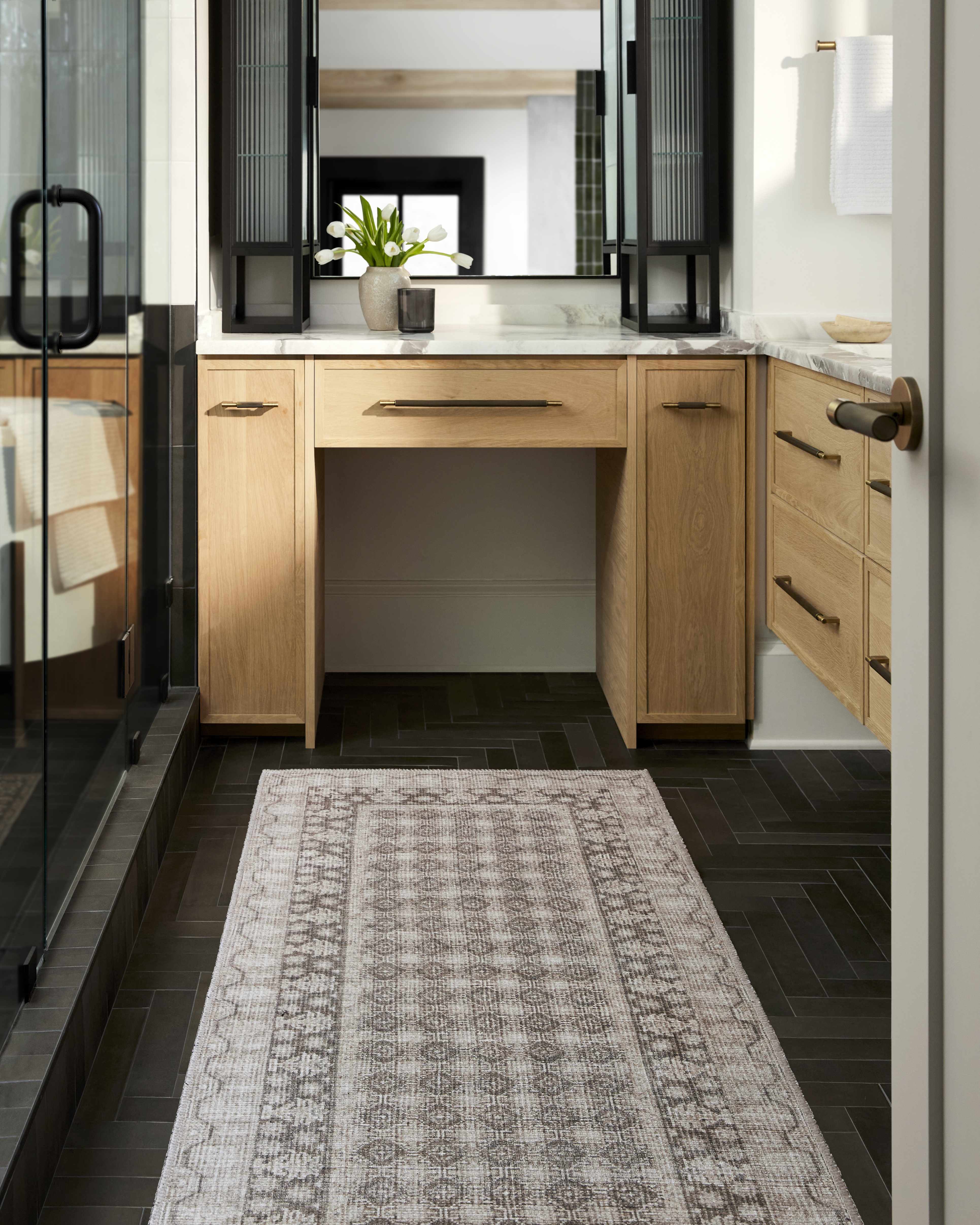 Rainier Light Brown Washable Rug | Our PNW Home X Livabliss