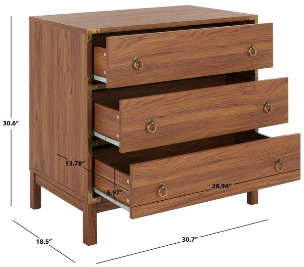 Galio 3 Drawer Chest in Walnut