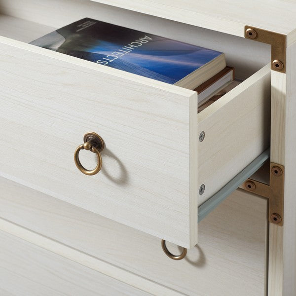 Galio 3 Drawer Chest in Bleached White