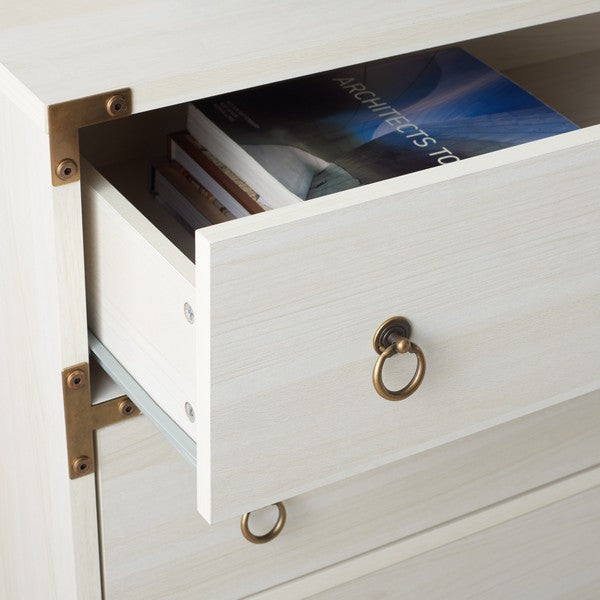 Galio 3 Drawer Chest in Bleached White