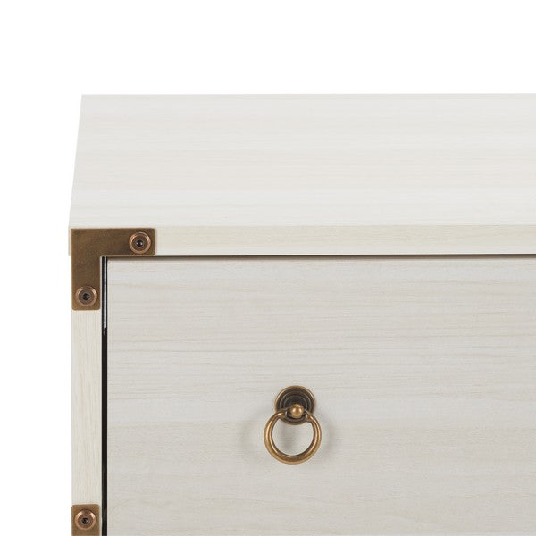 Galio 3 Drawer Chest in Bleached White