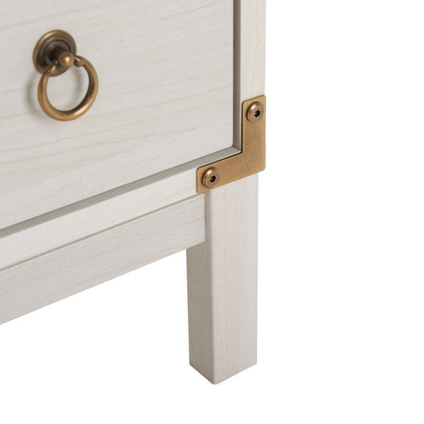 Galio 6 Drawer Chest in Bleached White