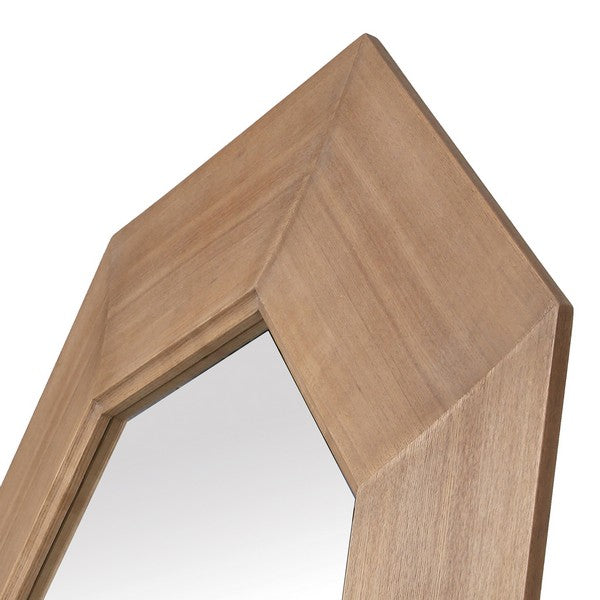 Lacarlo Octagan Wood Mirror in Natural